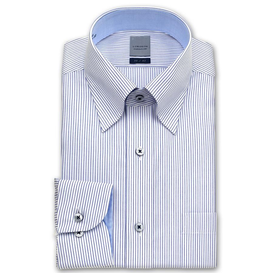 ワイシャツ Yシャツ メンズ 長袖 LORDSON 綿100％ 形態安定加工 標準体 ブルーペンシルストライプ スナップダウン ドレスシャツ おしゃれ  22FF 2204ft 2206CL CHOYA シャツ - 通販 - PayPayモール