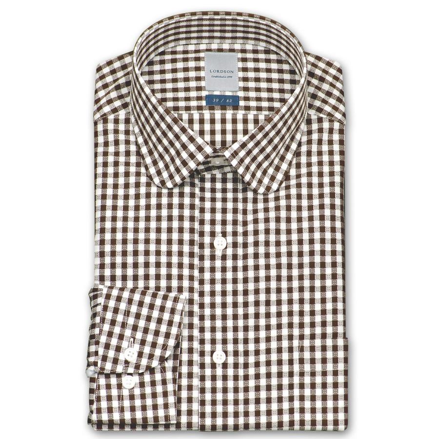ワイシャツ Yシャツ メンズ 長袖 Lordson 綿100 形態安定加工 標準体 長袖 ギンガムチェック ラウンドカラーシャツ おしゃれ Sa1 Choya シャツ 通販 Paypayモール
