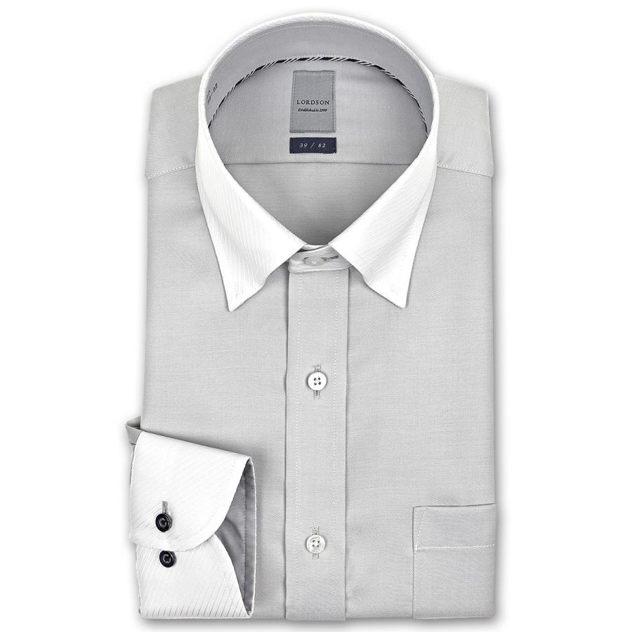 ワイシャツ メンズ長袖 形態安定 Lordson 形態安定加工 グレーツイル スナップダウン クレリックシャツ Choya シャツ 通販 Paypayモール