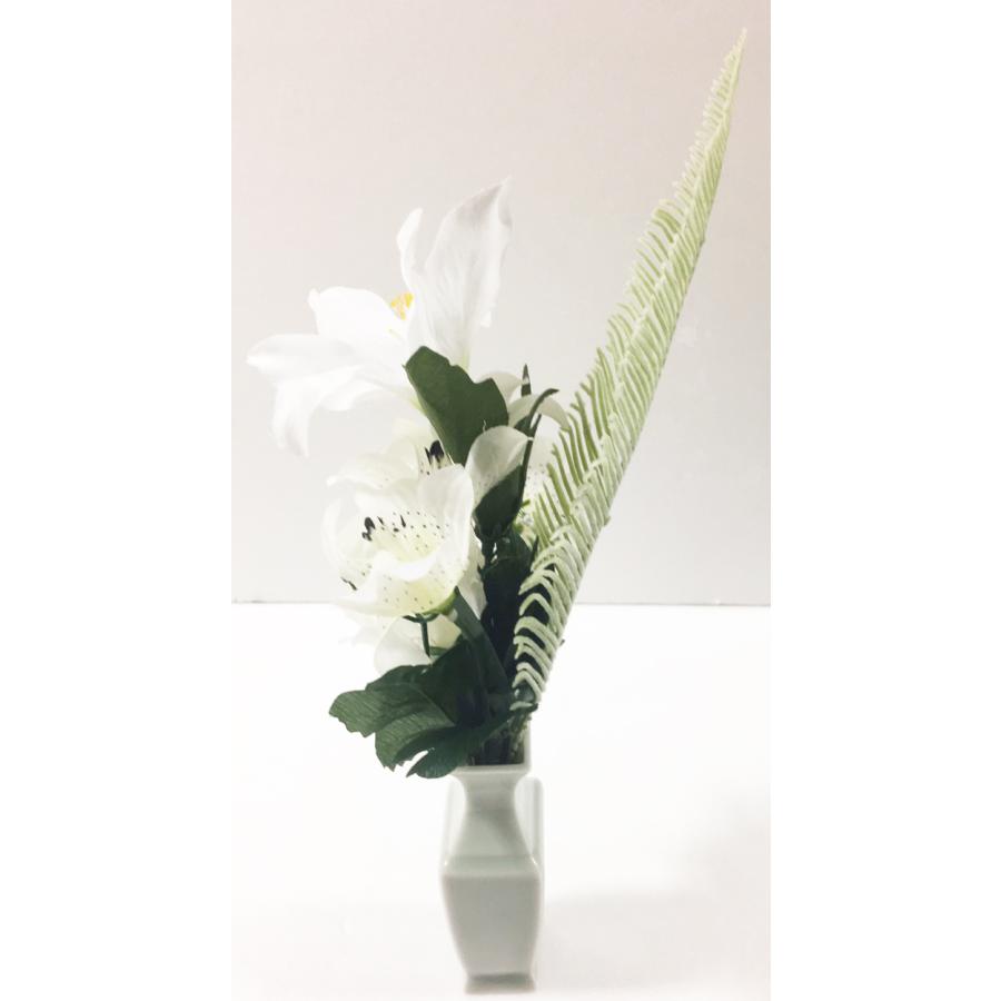 ホワイト白カーネーション花首(茎なし)造花 アーティフィシャルフラワーフェイク 造花 仏花 ホワイトミックス ユリ カーネーション 白 : 仏像・仏具専商