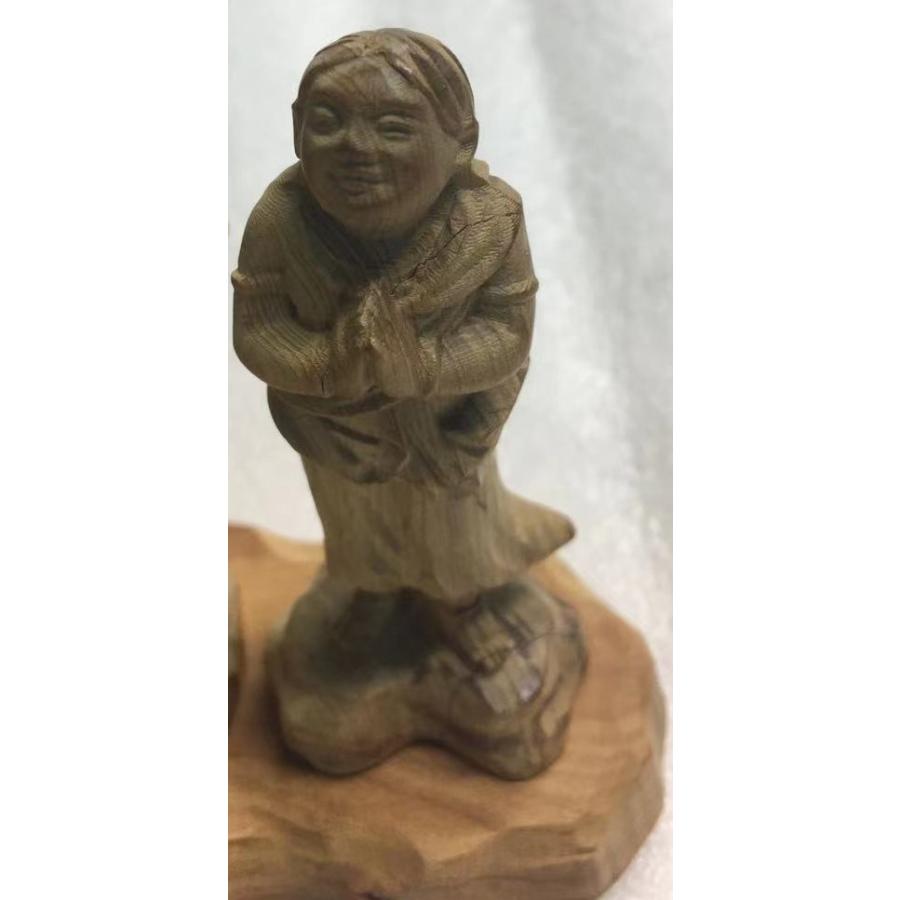 不動三尊 不動明王 2童子付 木彫 香木 高さ17cm : 仏像・仏具専商の彫