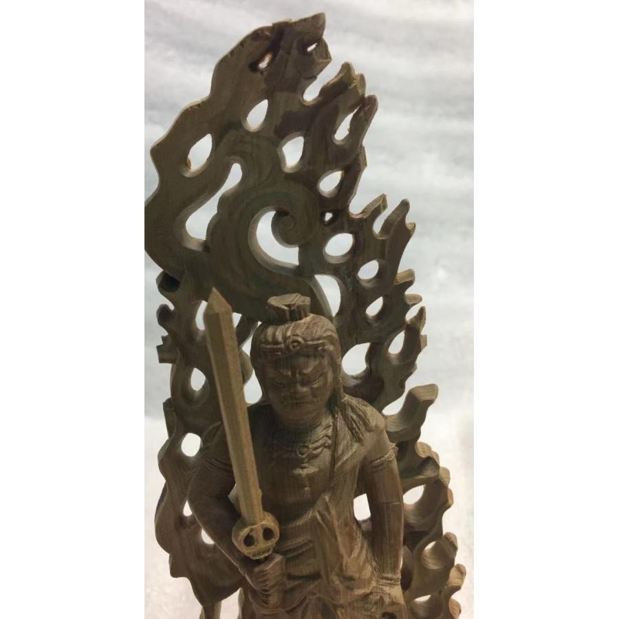 仏像 こける 不動三尊 【 不動明王 矜羯羅童子 制多迦童子 】柘植製 仏像 こける 不動三尊 【 不動明王 矜羯羅童子 制多迦童子 】柘植製