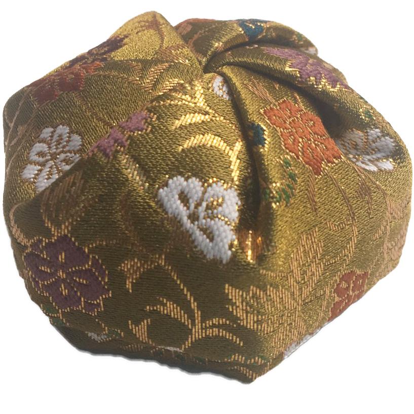 香合入れ 西陣織の布香合 さや形 黄銅 唐草 仏具 茶道 寺院用品 贈答品