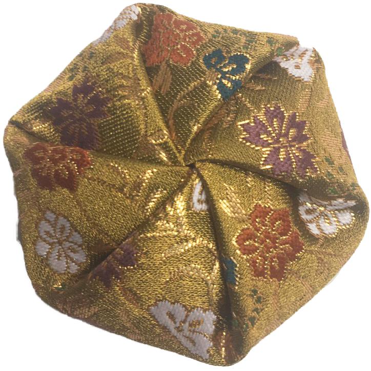 香合入れ 西陣織の布香合 さや形 黄銅 唐草 仏具 茶道 寺院用品 贈答品
