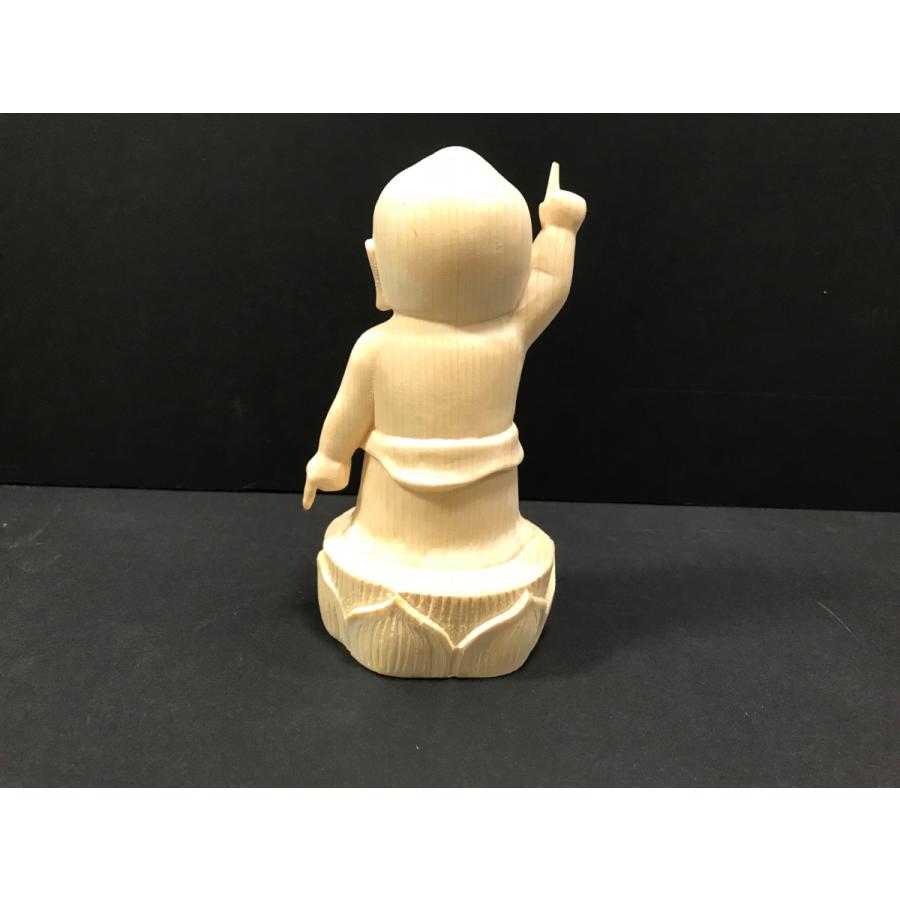 誕生仏像 木彫 可愛い誕生仏 仏像 彫刻 木材 : 仏像・仏具専商の彫一