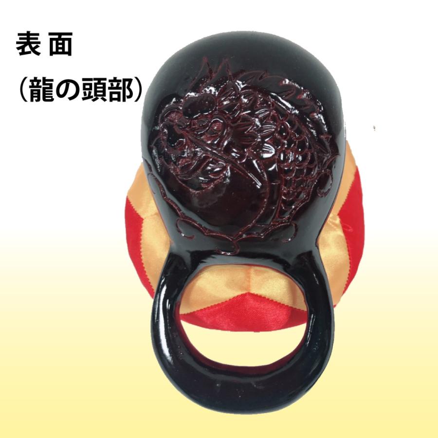 木魚セット ハンディ 龍彫塗り  2.6寸 長さ 15cm_1