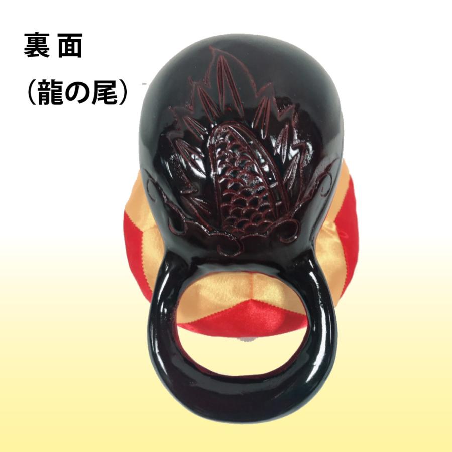 木魚セット ハンディ 龍彫塗り  2.6寸 長さ 15cm_2