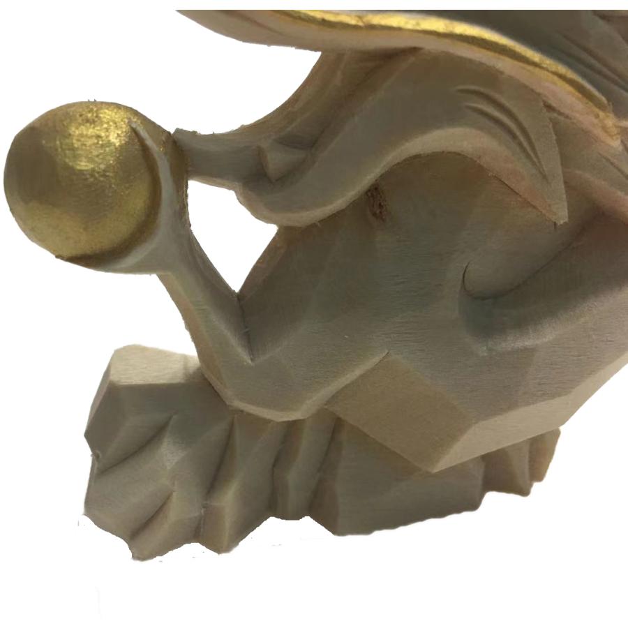 龍の置物 辰の置物 龍 辰 干支 木彫 置物 高さ7cm 木製 : 仏像