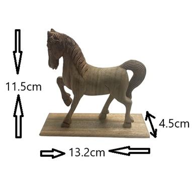 馬の置物 うまの置物 干支 木彫 置物 高さ11.5cm 木製 ウマ : 仏像