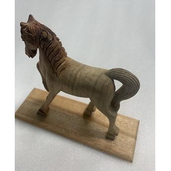 馬の置物 うまの置物 干支 木彫 置物 高さ11.5cm 木製 ウマ : 仏像