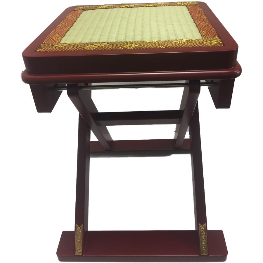 寺院用椅子 椅子 畳 木製 朱塗折りたたみ式 僧侶用椅子 お詣り椅子