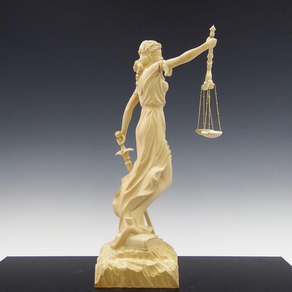 女神 置物 法と正義を象徴する正義の女神 テミス の木彫像 高さ38.5cm｜choyi｜09