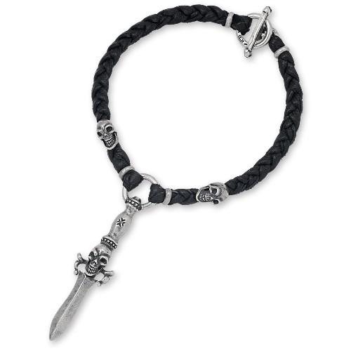 【GABORATORY　ガボラトリー　ガボール　Necklace　ネックレス】2スカルネックレスw/ダガーw/スカル/18インチ【送料無料】