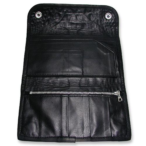 【TRAVIS WALKER　DOUBLE CROSS　トラヴィスワーカー　ダブルクロス　ウォレット　財布】ラージ3ホールドウォレット/レッドカウハイド【送料無料】の画像