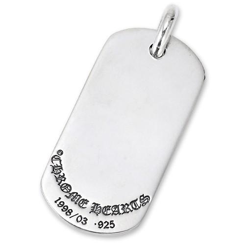 【CHROME HEARTS　クロムハーツ　Dog Tag　ドッグタグ　ペンダント】レイズドスタードッグタグ【ロサンゼルス限定】【送料無料】｜chrono925｜02