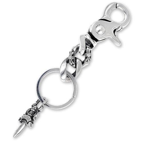 【CHROME HEARTS　クロムハーツ　Key Chain　キーチェーン】クリップ/ファンシーリンクキーチェーンw/ダガー/ショート【送料無料】｜chrono925｜03