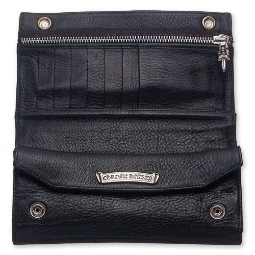 【CHROME HEARTS　クロムハーツ　Wallet　ウォレット　財布】ロングウォレット/レザーw/クロスボタン【送料無料】｜chrono925｜03