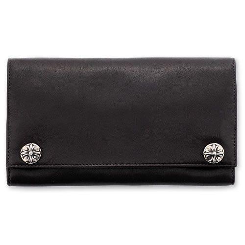 【CHROME HEARTS　クロムハーツ　Wallet　ウォレット　財布】ロングウォレット/レザー/グリーシー【送料無料】｜chrono925