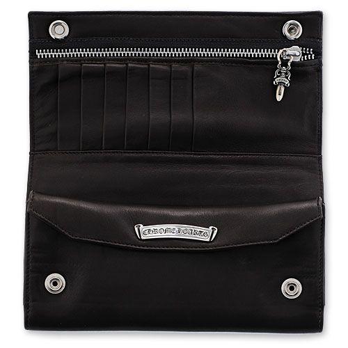 【CHROME HEARTS　クロムハーツ　Wallet　ウォレット　財布】ロングウォレット/レザー/グリーシー【送料無料】｜chrono925｜03