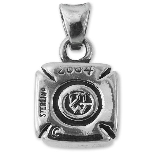 Travis Walker トラヴィスワーカー DOUBLE CROSS CHARM ダブルクロスチャーム ネックレストップ ペンダント シルバー/レッド TRAVIS WALKER DOUBLE CROSS トラヴィスワーカー ダブルクロス