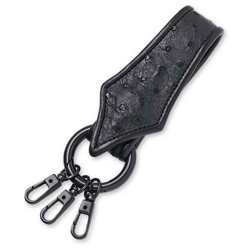 【Rizard Head　リザードヘッド　Key Holder　キーホルダー】リザードテイルキーホルダー2A/オーストリッチ/ブラック【送料無料】_1
