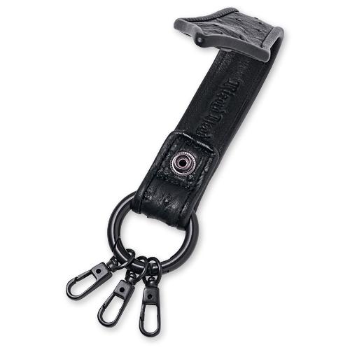 【Rizard Head　リザードヘッド　Key Holder　キーホルダー】リザードテイルキーホルダー2A/オーストリッチ/ブラック【送料無料】_3