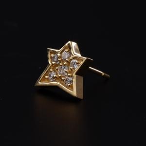 【KING LIMO　キングリモ　Earring　イヤリング　ピアス】ラッキースターイヤリング/18Kゴールドコーティングw/パヴェCZ【送料無料】｜chrono925｜02