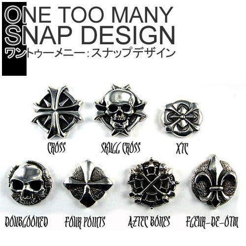 【ONE TOO MANY　ワントゥーメニー　Wallet　ウォレット　財布】3ホールドウォレット/スカルクロストライバル【送料無料】の画像