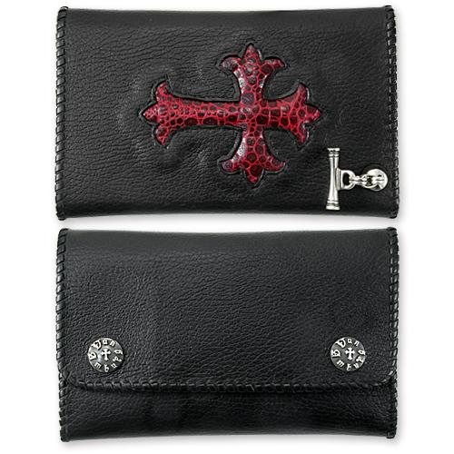 【VAN AMBURG LEATHERS　ヴァンアンバーグレザーズ　Wallet　ウォレット　財布】ラージバイカーウォレット/カウハイドw/クロスインレイw/Tバー【送料無料】｜chrono925