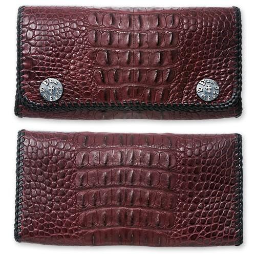 【VAN AMBURG LEATHERS　ヴァンアンバーグレザーズ　Wallet　ウォレット　財布】ミニマリストウォレット/アリゲーター/ボルドー【送料無料】｜chrono925