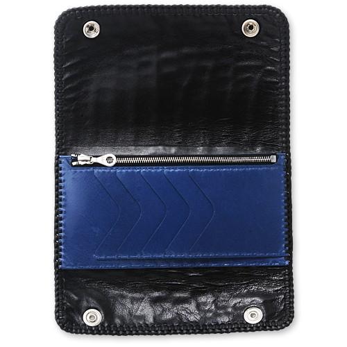 【VAN AMBURG LEATHERS　ヴァンアンバーグレザーズ　Wallet　ウォレット　財布】ミニマリストウォレット/2トーンクロコダイル/ブルー【送料無料】｜chrono925｜02