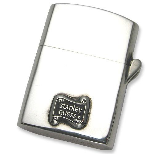 GUESS(スタンリーゲス)：Large Wood Inlaid Zippo/Plain 【Tumbled】 Hinge(ラージウッドインレイドジッポ/プレーンヒンジ)