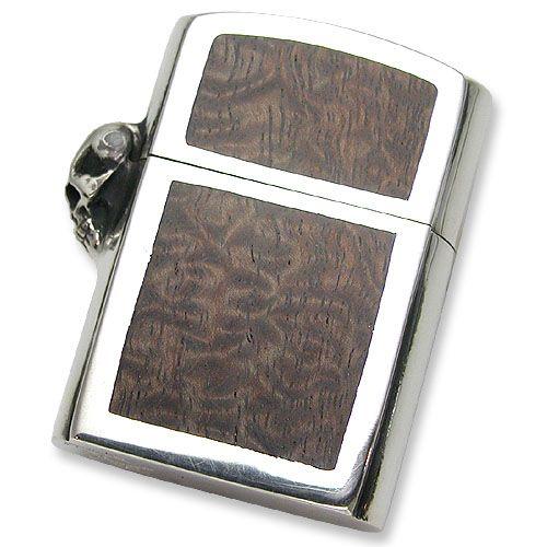 STANLEY GUESS(スタンリーゲス)：Large Wood Inlaid/Multi Logo Zippo w/Skull Hinge(ラージウッドインレイド/マルチロゴジッポw/スカルヒンジ)｜chrono925｜02