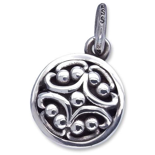 STANLEY GUESS(スタンリーゲス)：Small Round Filigree Inlaid Pendant