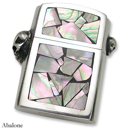 STANLEY GUESS(スタンリーゲス)：Multi Shell Inlaid Zippo w/Skull