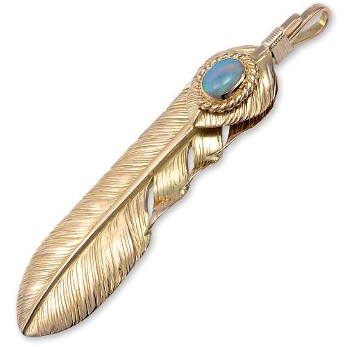 鷲見太郎 Pendant ペンダント】オールドL K18フェザー&K18ハート