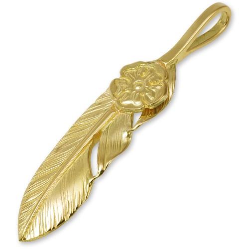 鷲見太郎 Pendant ペンダント】S K18イエローゴールドフェザー