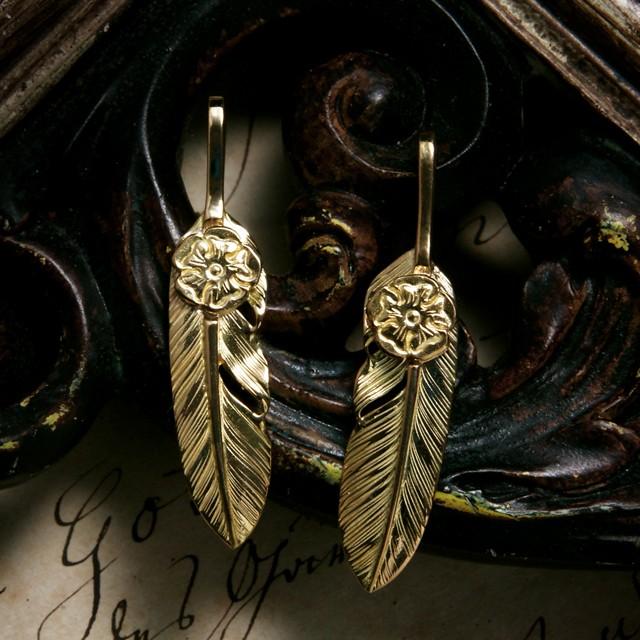 鷲見太郎 Pendant ペンダント】S K18イエローゴールドフェザー