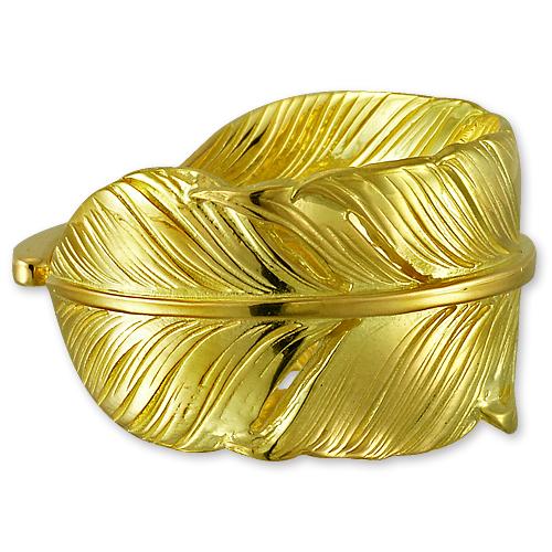 鷲見太郎 Ring リング】M K18イエローゴールドフェザーリング01【送料