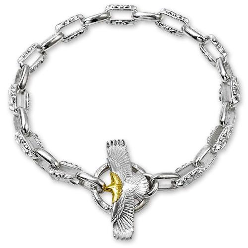 鷲見太郎 BRACELET ブレスレット】eagle eg-05/K18・925トップw