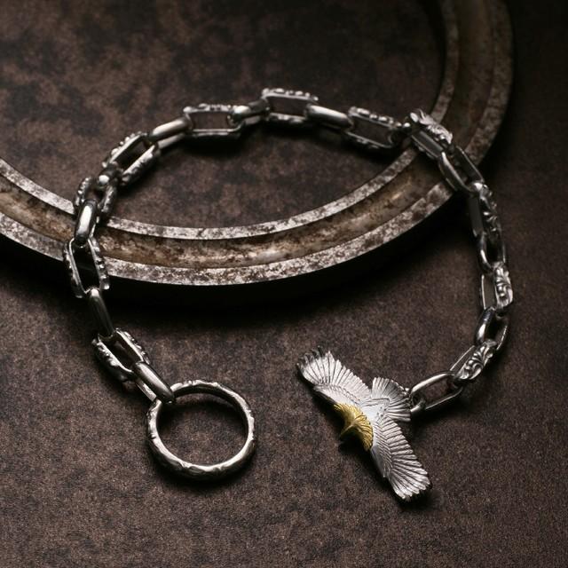 鷲見太郎 BRACELET ブレスレット】eagle eg-05/K18・925トップw