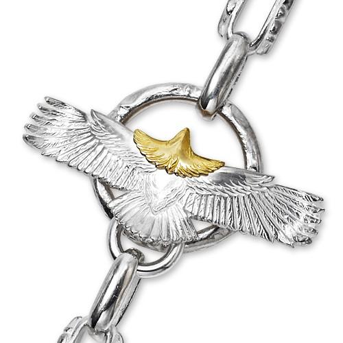 鷲見太郎 BRACELET ブレスレット】eagle eg-05/K18・925トップw