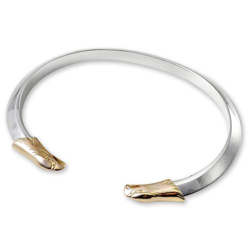 【鷲見太郎　BRACELET　ブレスレット】K10イエローゴールドイーグルフェイス/トライアングルバングル【送料無料】の画像
