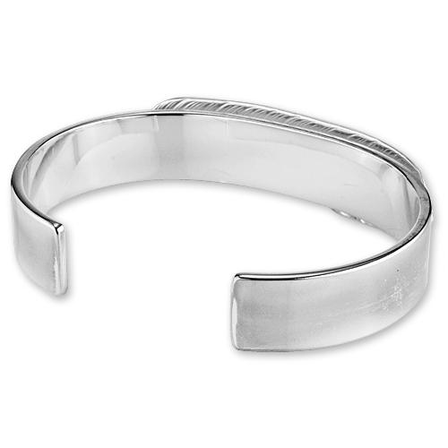 【鷲見太郎　BRACELET　ブレスレット】12mmプレーンバングル/Lアラベスクフライトフェザー【送料無料】の画像