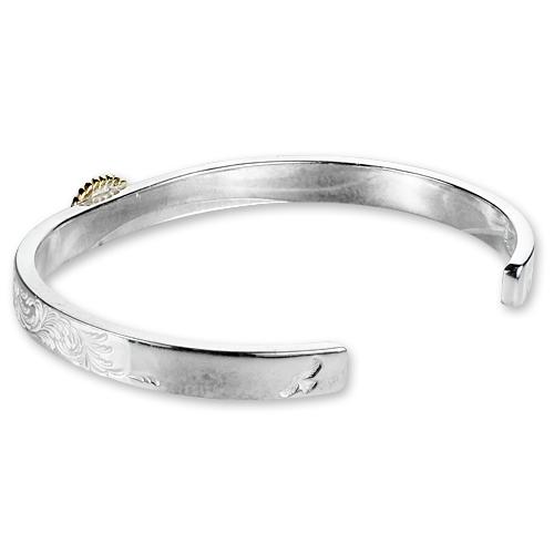 鷲見太郎 BRACELET ブレスレット】アラベスク5mmバングル w/イーグル  