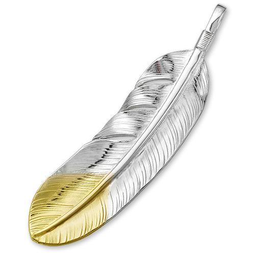 鷲見太郎 Pendant ペンダント】LフェザーK18イエローゴールドトップ