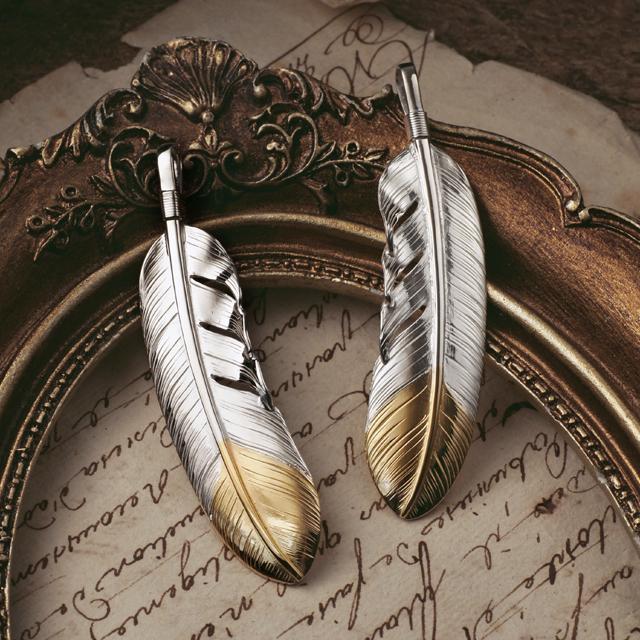 鷲見太郎 Pendant ペンダント】LフェザーK18イエローゴールドトップ