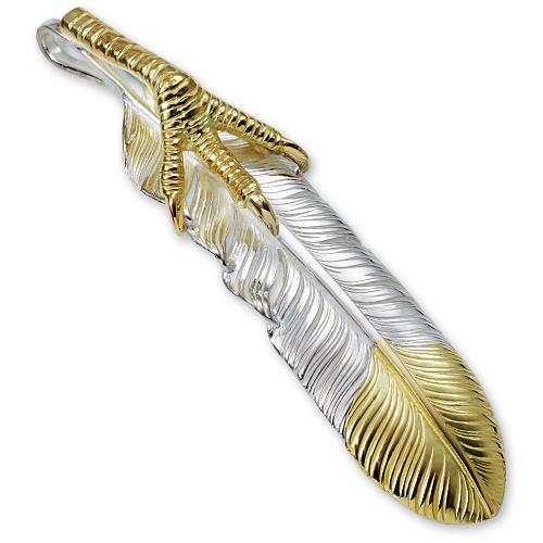 鷲見太郎 Pendant ペンダント】オールドLフェザーK18イエロー