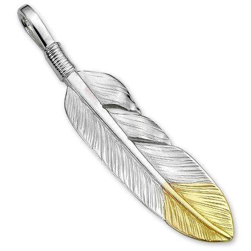【鷲見太郎　Pendant　ペンダント】SフェザーK18イエローゴールドトップペンダント/銀巻02【送料無料】_2