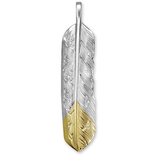 鷲見太郎 Pendant ペンダント】LアラベスクフライトフェザーK18